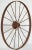 Burnt Umber Large English Spoked Cart or Wagon Wheel of Iron From the 19th Century (Dia 54) For Sale - Image 8 of 11