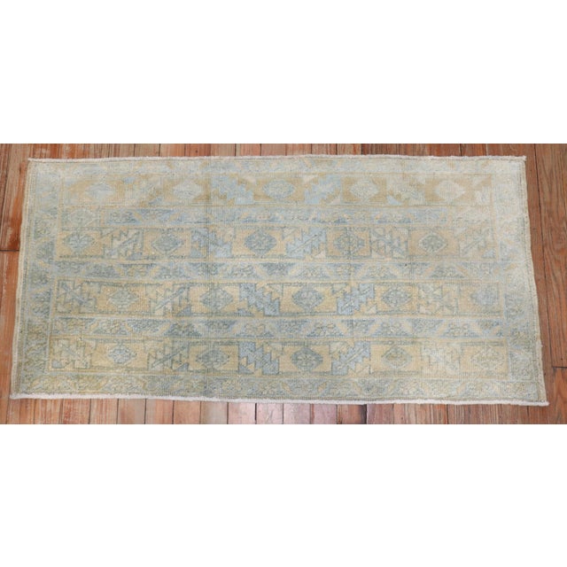 Early 20th Century Pale Persian Throw Rug - 1'9" x 3'9" For Sale - Image 4 of 7