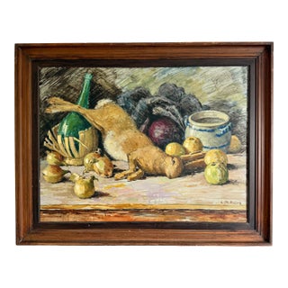 Impressionist French Hunting Still Life Oil Painting For Sale