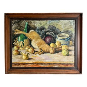Impressionist French Hunting Still Life Oil Painting