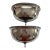 Pair of Vintage Silver Cloche Wall Pockets For Sale