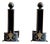 1930s Pair of Neo Classical Style Iron, Ebonized Andirons with Urn Form Motif For Sale