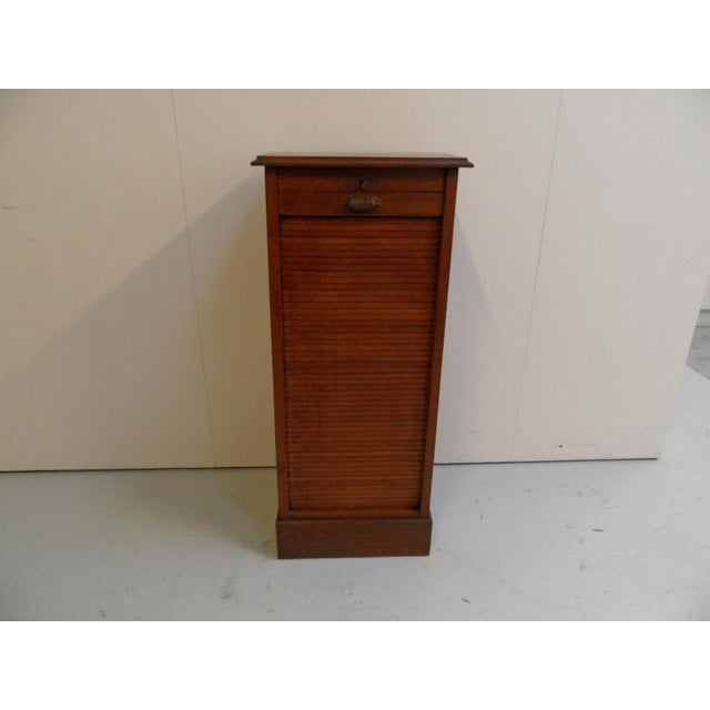 Antique Filing Cabinet with Roller Shutter, 1890s For Sale - Image 10 of 10