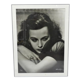 Hedy Lamarr George Hurrell 1930s Photograph 48x36 Gelatin Silver Print 23/50 For Sale