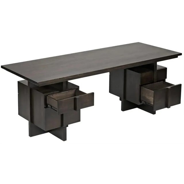 Not Yet Made - Made To Order NOIR Bridge Desk, Ebony Walnut For Sale - Image 5 of 5