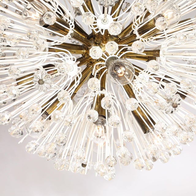 Rupert Nikoll Mid-Century Brass & Crystal Sputnik Chandelier by Emil Stejnar for Rupert Nikoll For Sale - Image 4 of 18