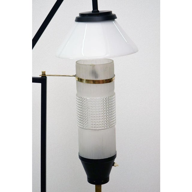 Black Floor Lamp attributed to Stilnovo, 1950s For Sale - Image 8 of 11