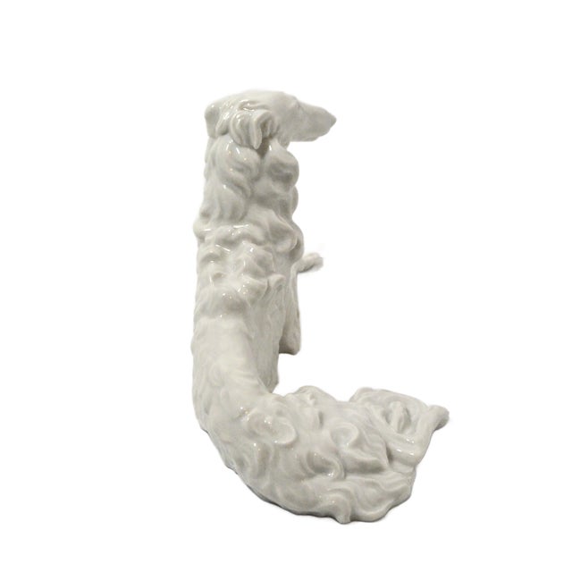 Giant Augarten Wien Porcelain Borzoi Model 1713/Iii – Largest 11" Version – Handmade Vienna "White Gold" Sculpture For Sale In Jacksonville, FL - Image 6 of 8