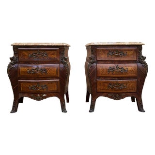 Louis XV Tomb Bedside Tables, Set of 2 For Sale
