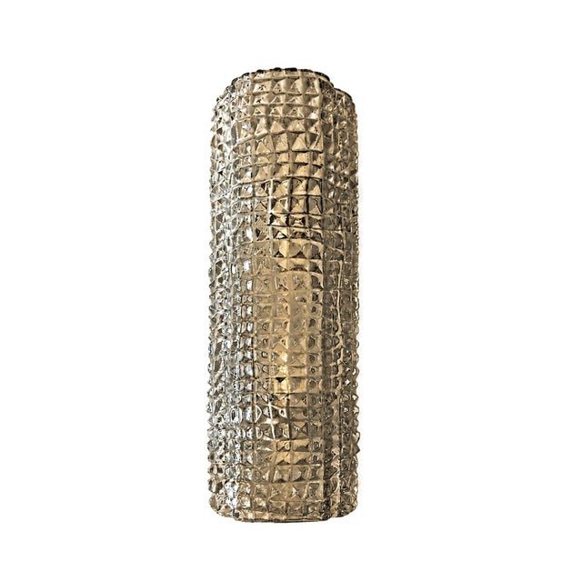 Smoked-Fumé Crocodile Murano Glass Wall Sconces by Simoeng, Set of 2 For Sale - Image 4 of 6