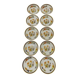 Vintage Haviland Limoges the Amiens Porcelain Floral Print Berry/Dessert Bowls - Set of 10 For Sale