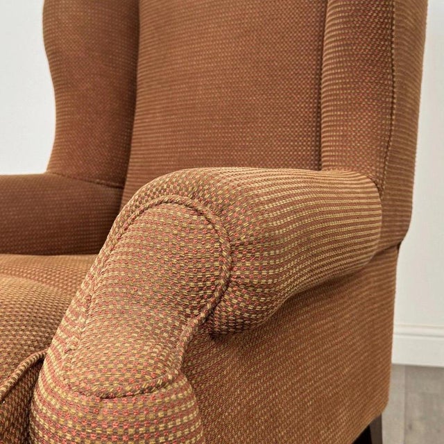 20th Century English Beech Wingback Armchair with Ball-and-Claw Feet For Sale - Image 12 of 13
