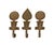 Vintage Hand Painted Cast Iron Potted Boxwood Topiary Hooks / Key Hanger / Wall Rack, a Set of 3 For Sale - Image 4 of 4