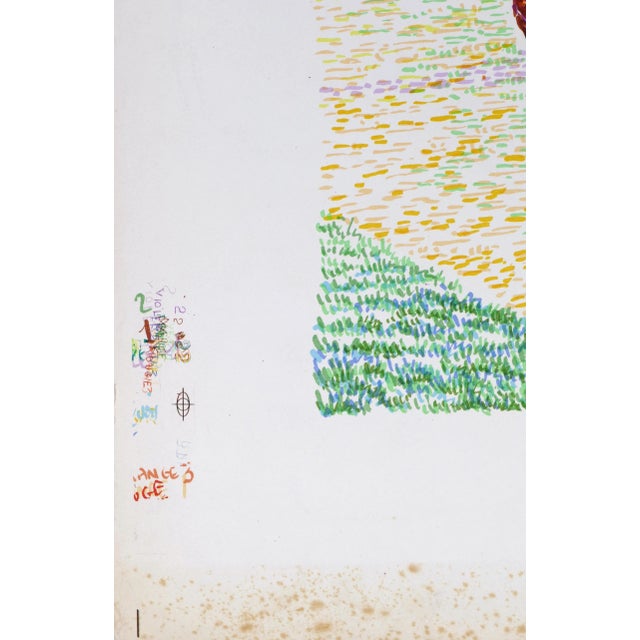 Jockey N ° 9 On Horseback is an original artwork realized by Serge Mendjisky in the 1970s. Mixed colored lithograph. Good...