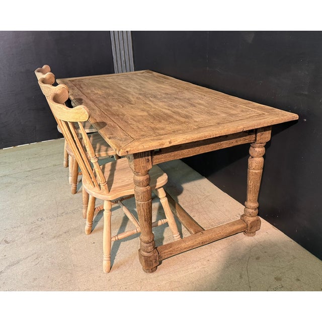 French Oak Farmhouse Dining Table, 1890s For Sale - Image 13 of 17