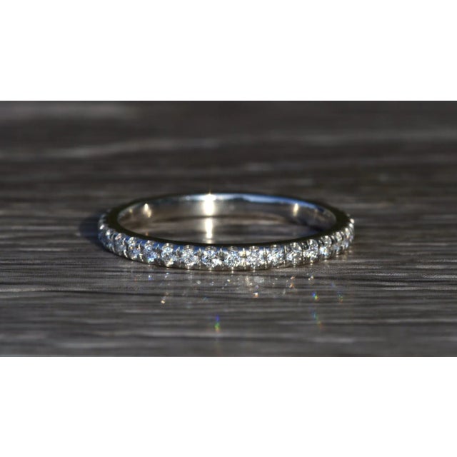 Contemporary The Caryville: Ladies Platinum 0.20CTW Diamond Eternity Band For Sale - Image 3 of 6