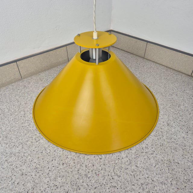 Yellow Vintage Architect Pendant Lamp by C. F. Møller for Nordisk Solar, Denmark, 1985 For Sale - Image 8 of 12