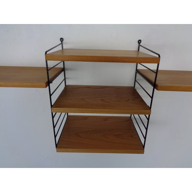 Black Swedish Ash and Metal Wall Unit by Kajsa & Nils Nisse Strinning for String, 1950s, Set of 9 For Sale - Image 8 of 18