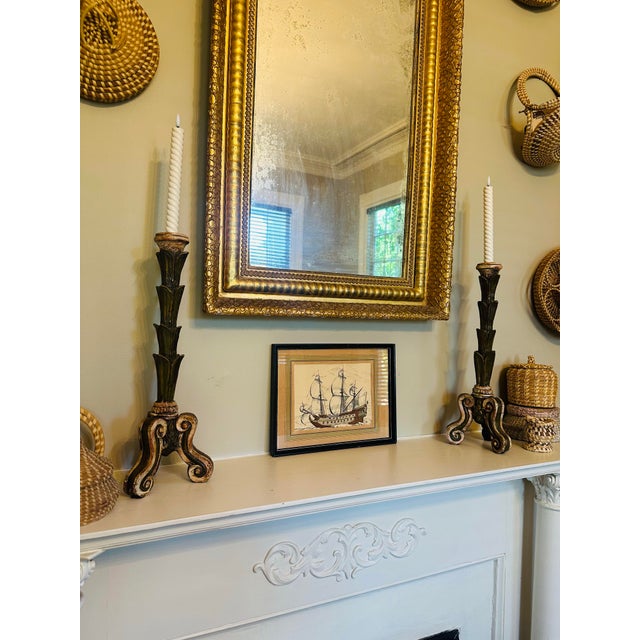 Vintage Framed Nautical Print For Sale In Charleston - Image 6 of 9