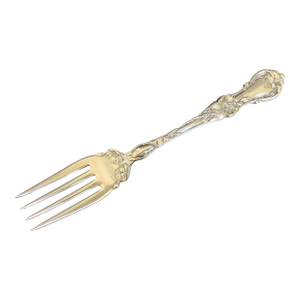 Antique Art Nouveau 1835 R. Wallace A1 Floral 1902 Silverplate Cold Meat Serving Fork