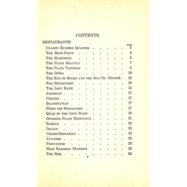 "A Guide to the Restaurants of Paris" 1929 Bonney, Therese and Louise For Sale - Image 12 of 13
