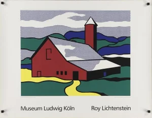 "Red Barn" Roy Lichtenstein Ludwig Museum Koln Exhibition Poster