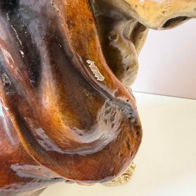 Brown Vintage Mid-Century Extra Large Basset Hound Sculpture For Sale - Image 8 of 12