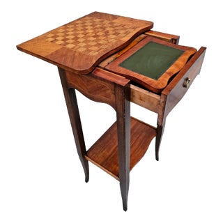 Antique Early 19th Century Louis XVI French Marquetry Ladies Game, Desk, Dressing Table For Sale