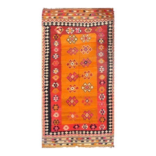 Pasargad DC Gold Color Fine Hand Knotted Kilim Rug For Sale
