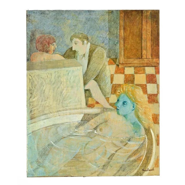 Alberto Gallerati, The Innocence, 1980s, Oil Painting For Sale - Image 4 of 5