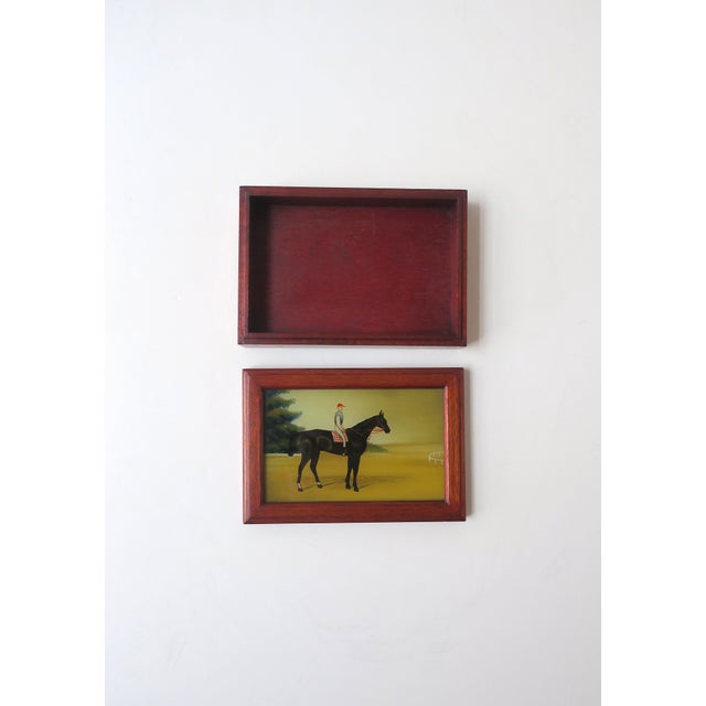 Late 20th Century Horse and Rider Equestrian Decorative Jewelry Box For Sale - Image 5 of 9