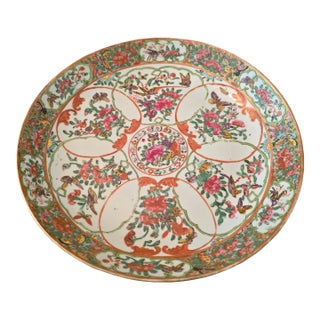 Antique Chinese Porcelain Charger 18th Century Canton For Sale