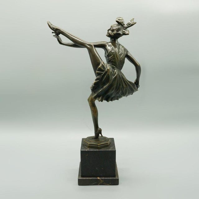 Bruno Zach, Art Deco High Kick Sculpture, 1920s-1940s, Bronze For Sale - Image 6 of 10