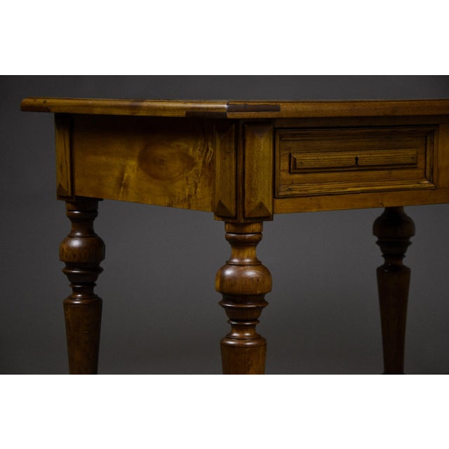 Geometric Parquetry Console or Writing Table in Ash and Oak, 1850-1870 For Sale - Image 10 of 16