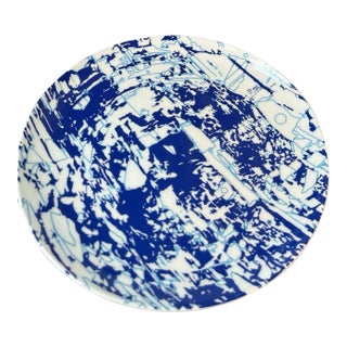 Artist Plate Project 2020 Collectors Plate Sarah Sze Artist Blue and White Abstract For Sale