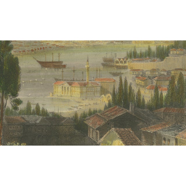 After Bartlett, Bosporus Harbor View from Pera, 1839, Engraving For Sale - Image 6 of 10