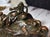 Antique Art Nouveau Metal Dresser Box Casket Lady on Bear Skin Rug For Sale - Image 14 of 18