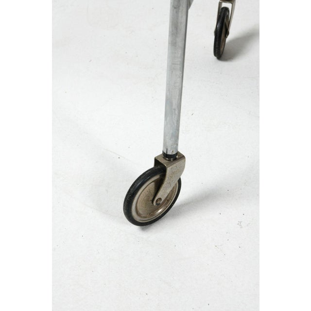 French Chrome Folding Bar Cart For Sale - Image 11 of 11