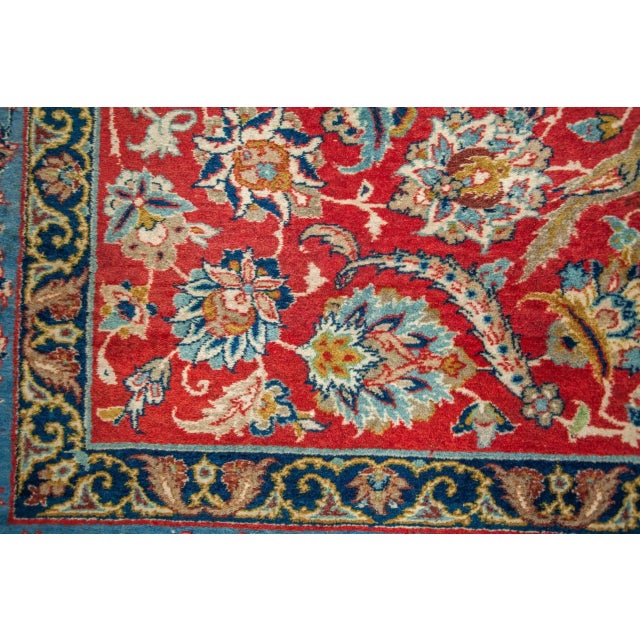 VIntage Middle Eastern Isfahan Rug For Sale - Image 4 of 11