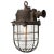 Vintage Industrial Rust Iron Clear Glass Pendant Lamp For Sale - Image 5 of 5