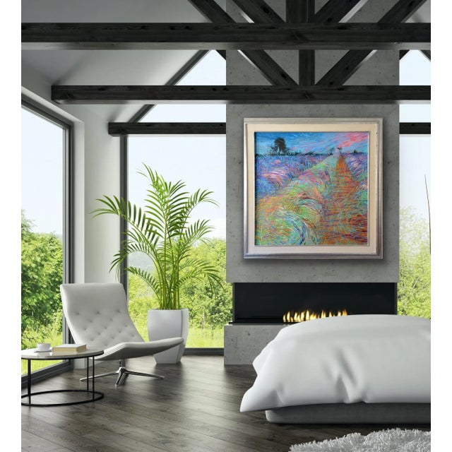 This fine example of original abstract impressionism is a magnificent acrylic painting by the renown Egyptian artist,...