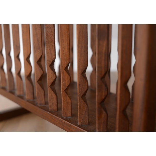 Brown MCM Arthur Umanoff Walnut Magazine Rack for Washington Woodcraft For Sale - Image 8 of 12