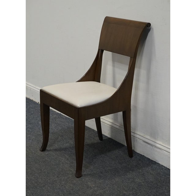 Late 20th Century Baker Furniture Solid Mahogany Transitional Contemporary Dining Side Chair 2899-3579 For Sale - Image 5 of 10