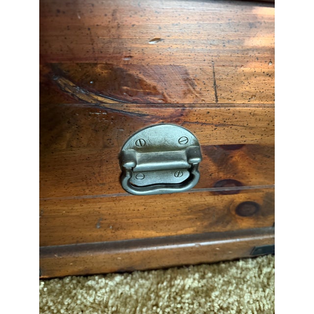Wood Vintage Young Hinkle Captain's Nautical Blanket/Toy Chest For Sale - Image 7 of 8
