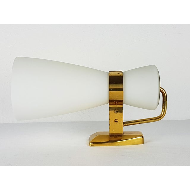 Metal Large Opaline Glass and Brass Sconce 2118 from Stilnovo, 1959 For Sale - Image 7 of 17