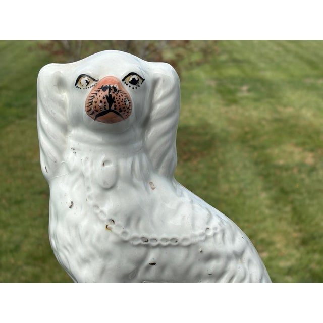 Original, Hand-decorated 19th C. English Porcelain Spaniel Dog Figure. Classic English Cottage Style - especially if you...
