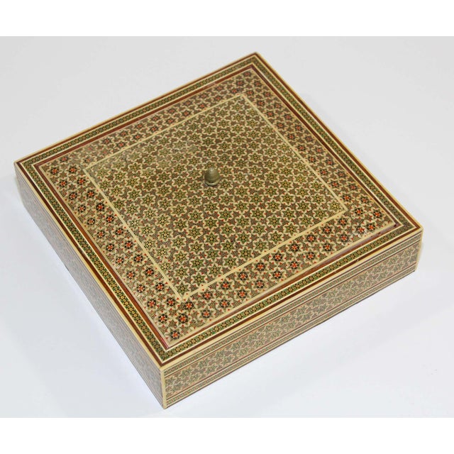 Islamic Moorish Micro Mosaic Jewelry Box by Rajhastani, India, 1950 For Sale - Image 3 of 16