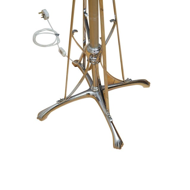 Edwardian Chrome Floor Lamp, 1900 For Sale - Image 4 of 11