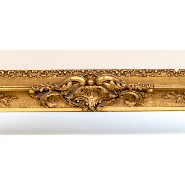 Large Victorian Rococo Revival Giltwood Wall Mirror, C. 1880, Ornately Carved Louis XV Style For Sale - Image 11 of 11