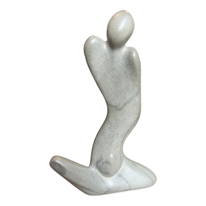 Vintage Soapstone Figurative Sculpture, Signed